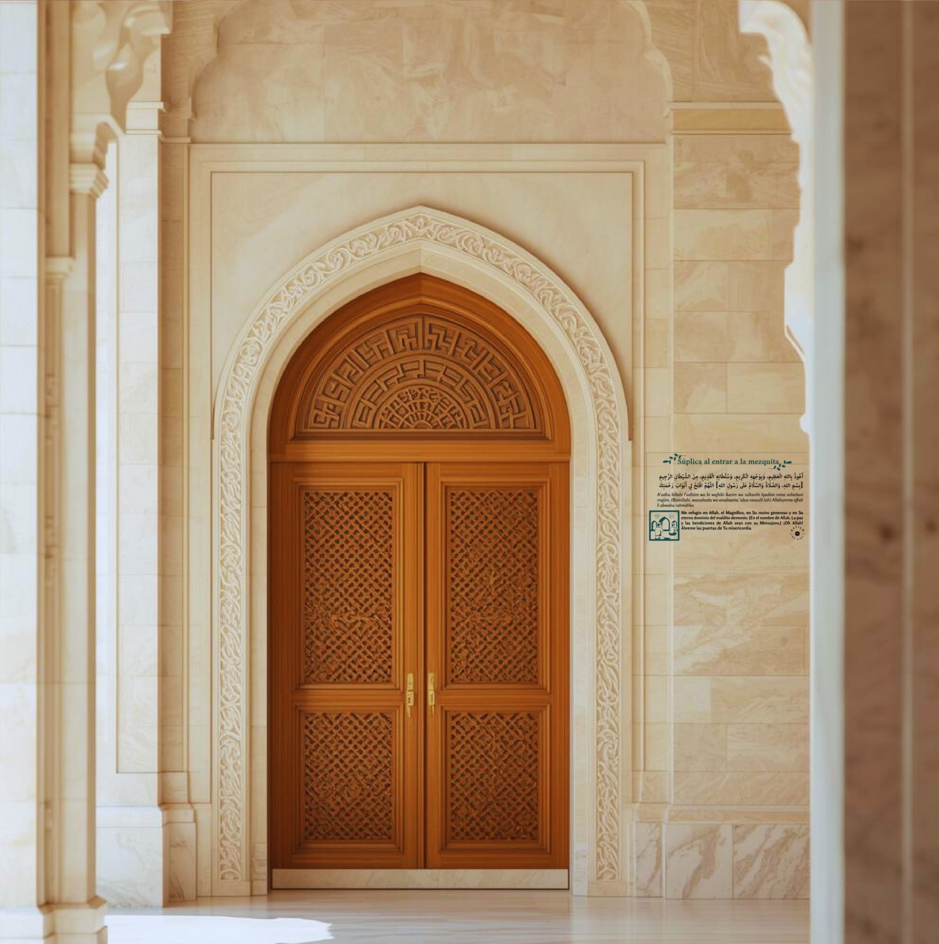 Pack súplica al entrar y salir de la mezquita