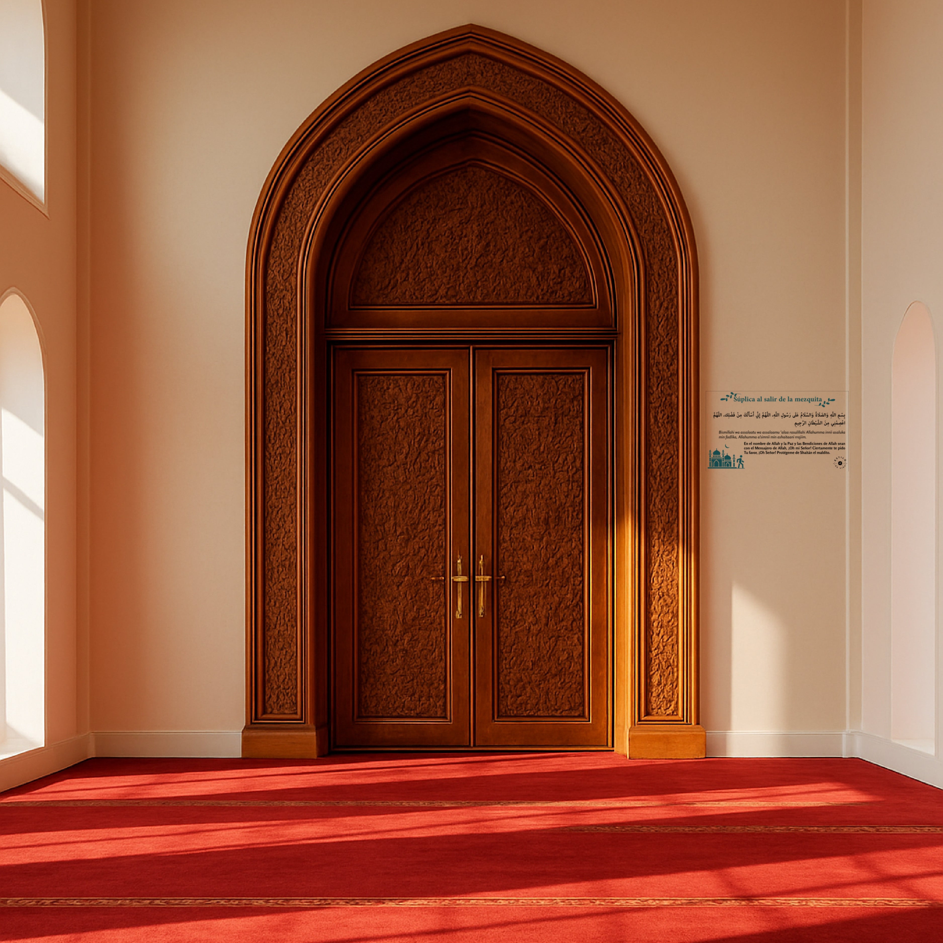 Pack súplica al entrar y salir de la mezquita